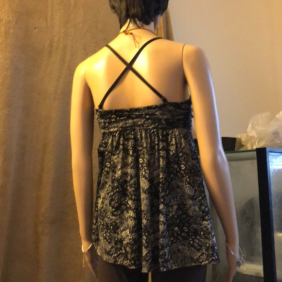 Express Hip Length Spaghetti Strap Babydoll Top - Picture 6 of 8